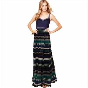Free People pleated skirt maxi dress.